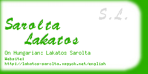 sarolta lakatos business card